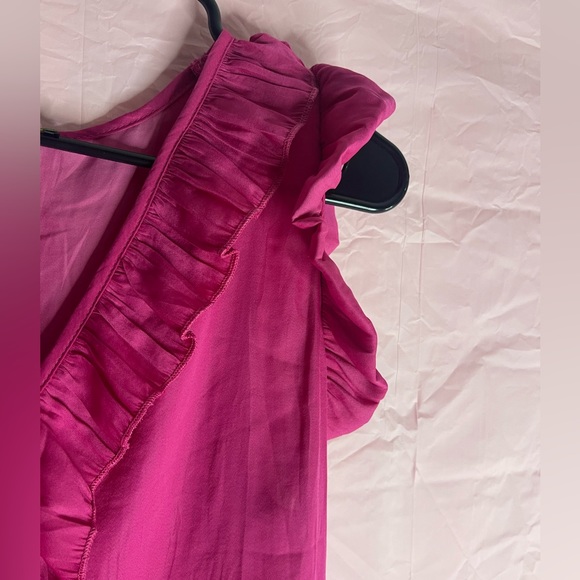 Suzanne Betro women’s medium pink ruffle blouse - Picture 2 of 5